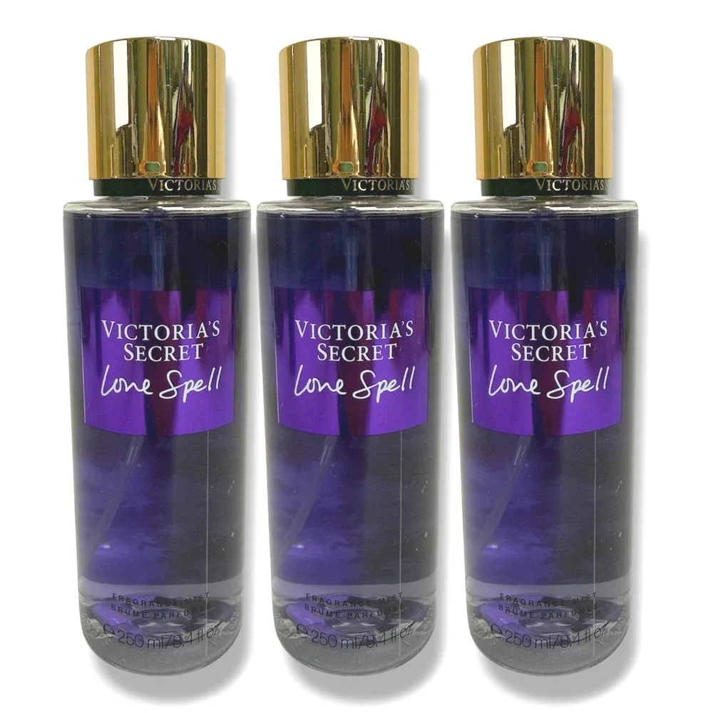 Victoria's Secret Fragrance Mist Love Spell Cherry Blossom Peach 8.4 oz Lot 3